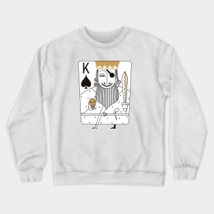 King of spades card love couple valentines Crewneck Sweatshirt